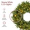 Pre-Lit Cedar Cypress Christmas Wreath w/ Twinkling LEDs, Realistic Large Indoor/Outdoor Holiday Decor, Plug-In​